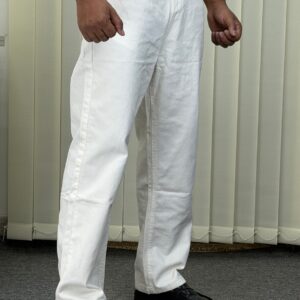 Denim Baggy Pant – Cream White Color